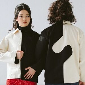 Stewart Enslow sz M Gemini Chore Jacket Medium Womens Soft Canvas